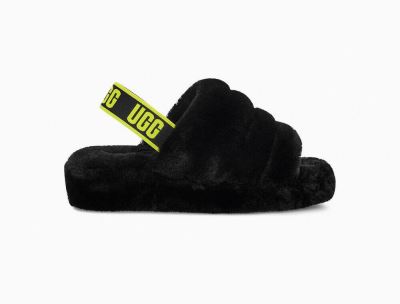UGG Fluff Yeah Sundae Slide Slippers for Womens - Black India
